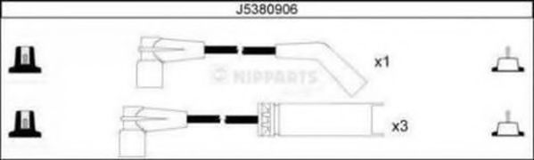 Комплект высоковольтных проводов - Nipparts J5380906