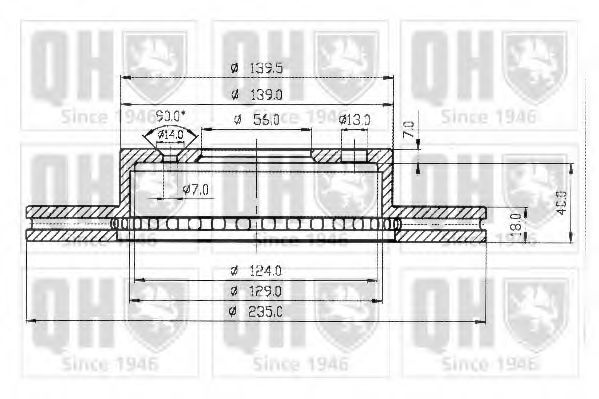 Диск тормозной - Quinton Hazell BDC4276