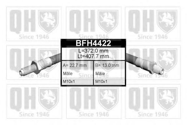Шланг тормозной - Quinton Hazell BFH4422