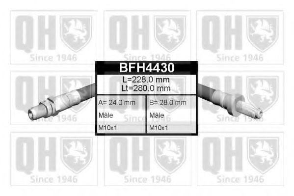 Шланг тормозной - Quinton Hazell BFH4430