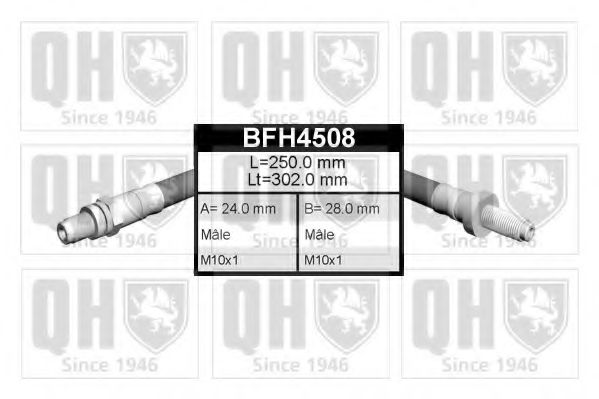 Шланг тормозной - Quinton Hazell BFH4508