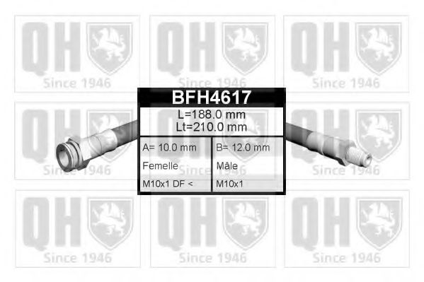 Шланг тормозной - Quinton Hazell BFH4617