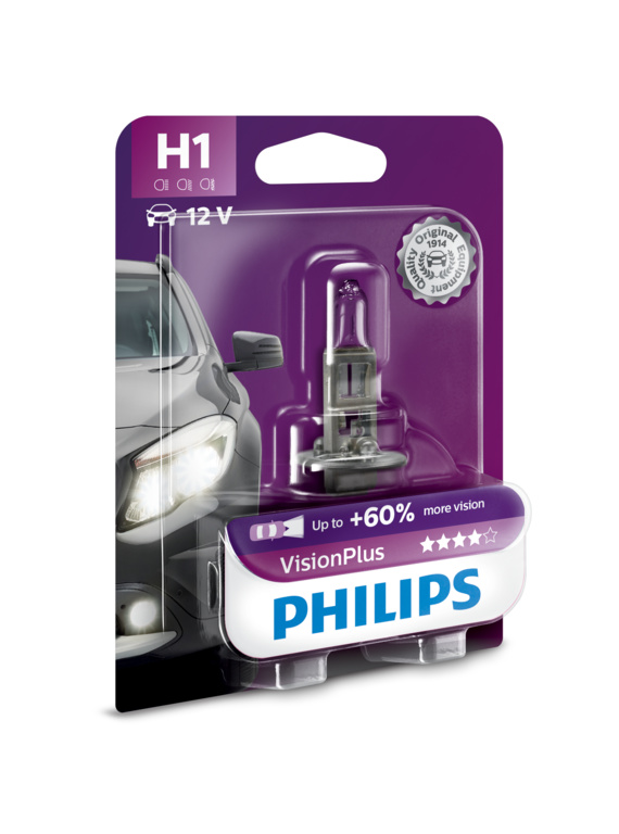 Лампа 12V H1 55W Vision Plus Philips                12258VPB1