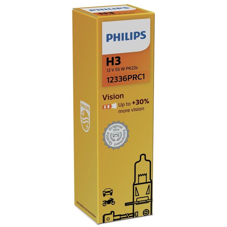 Лампа H3 12V55W Pk22s - Philips 12336PRC1