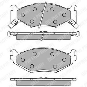 Колодки тормозные дисковые - Delphi LP891