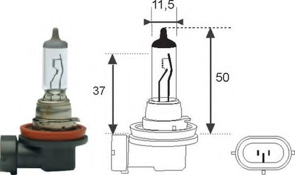 Лампа H11 12V [standart] - Magneti Marelli 002549100000