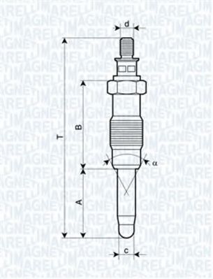 Свеча накаливания - Magneti Marelli 062900010304