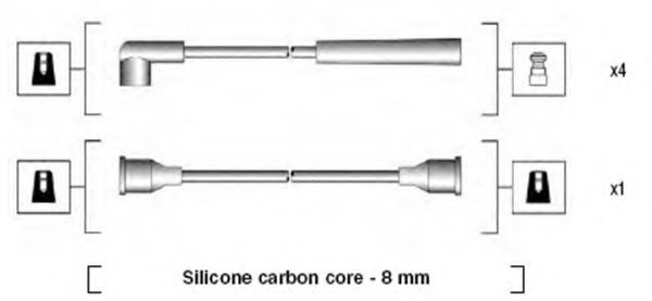 Комплект высоковольтных проводов - Magneti Marelli 941185070768