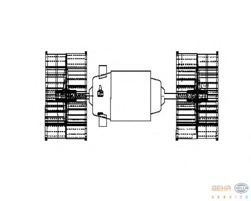 Электродвигатель отопителя - Behr 8EW 009 160-641