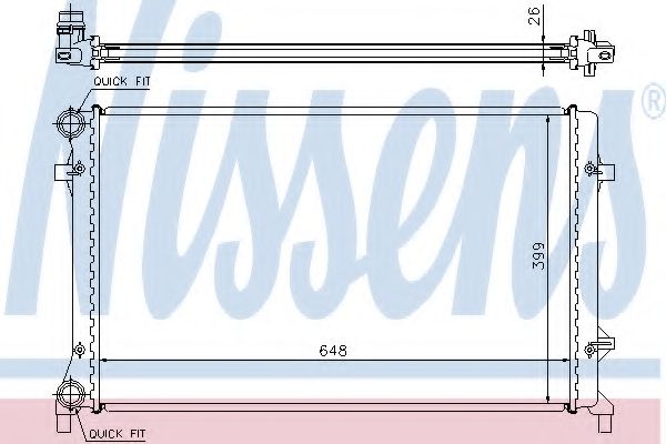 Радиатор водяной системы охлаждения двигателя  - Nissens 65277A