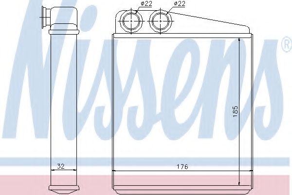 Радиатор отопителя - Nissens 70228