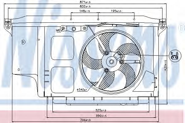Вентилятор радиатора - Nissens 85007