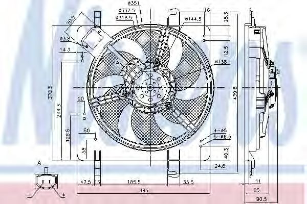 Вентилятор радиатора - Nissens 85028