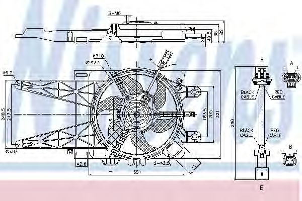 Вентилятор радиатора - Nissens 85051