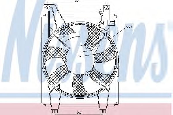 Вентилятор конденсатора кондиционера - Nissens 85088