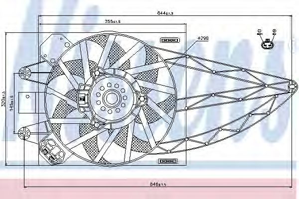 Вентилятор радиатора - Nissens 85150