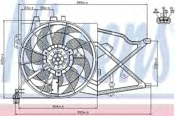 Вентилятор радиатора - Nissens 85208