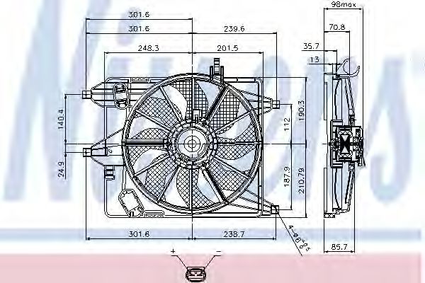 Вентилятор радиатора - Nissens 85252