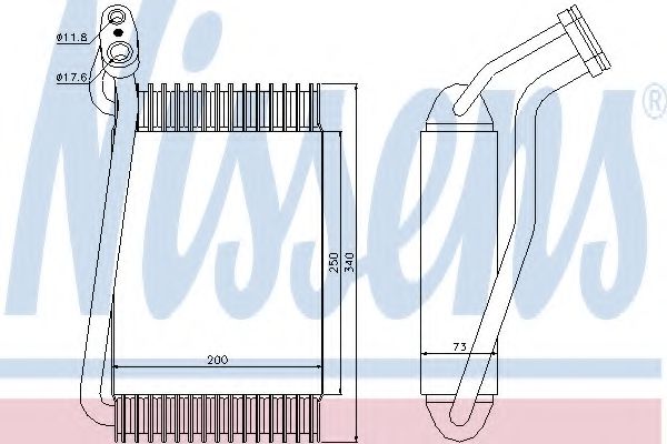 Испаритель кондиционера - Nissens 92144