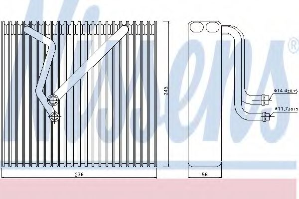 Испаритель кондиционера - Nissens 92163