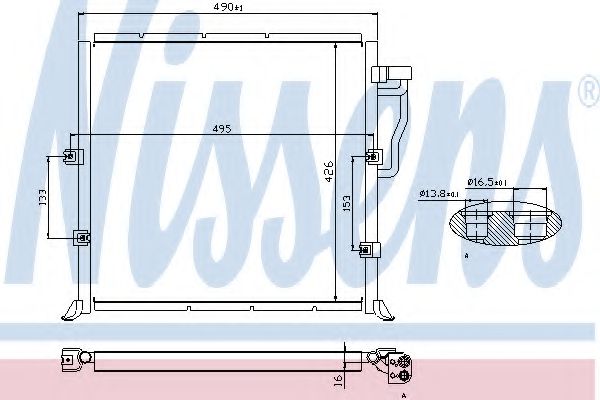 Радиатор кондиционера - Nissens 94157