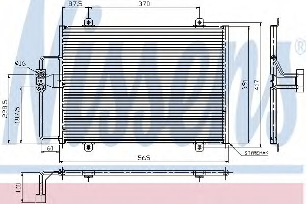 Конденсатор кондиционера - Nissens 94246
