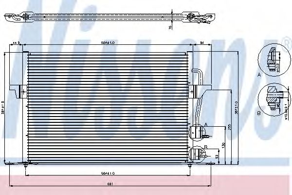 Конденсатор кондиционера - Nissens 94308