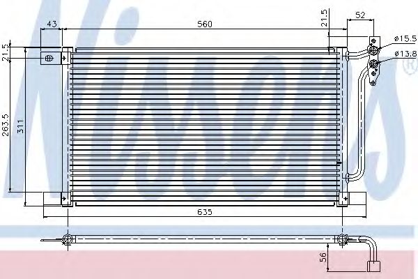 Конденсатор кондиционера  - Nissens 94527