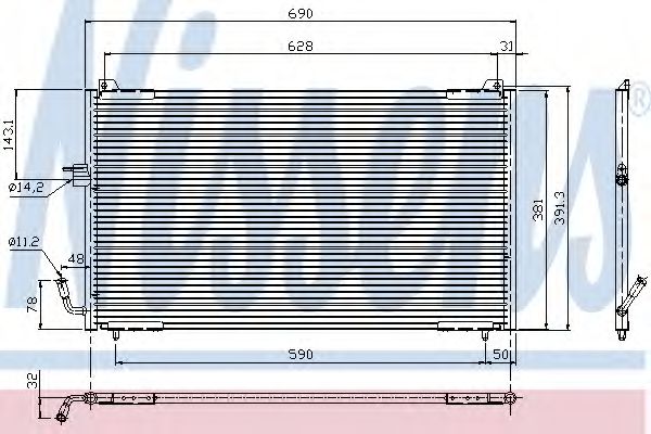 Конденсатор кондиционера - Nissens 94625