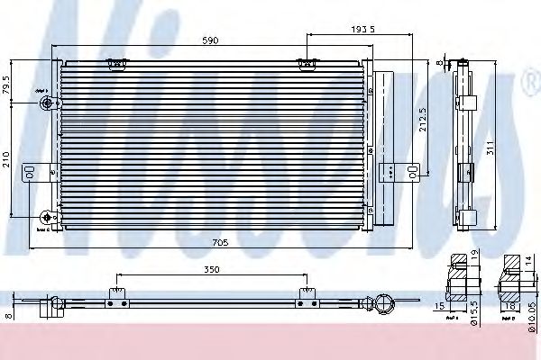 Конденсатор кондиционера - Nissens 94652