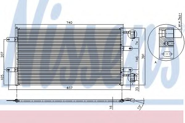 Конденсатор кондиционера  - Nissens 94678