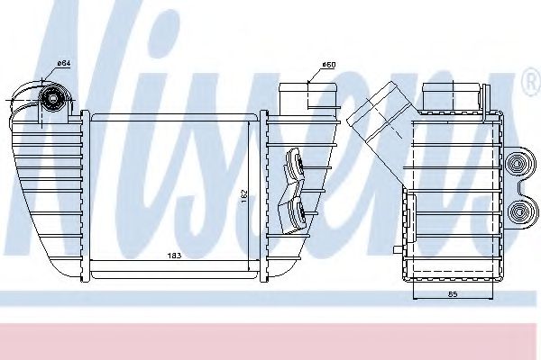 Радиатор интеркулера - Nissens 96682