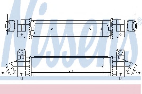 Радиатора интеркулера - Nissens 96702