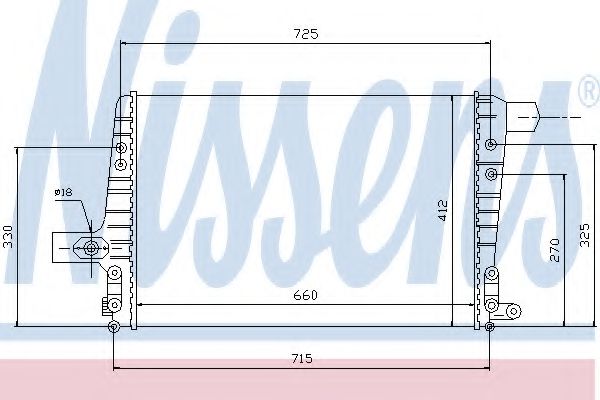 Радиатора интеркулера - Nissens 96706