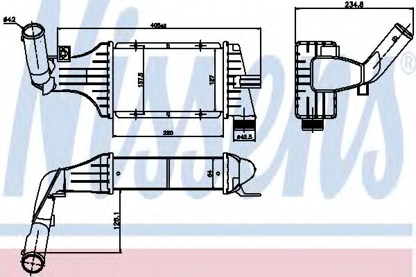 Радиатора интеркулера - Nissens 96788