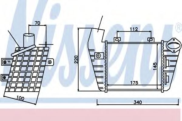 Радиатора интеркулера - Nissens 96795