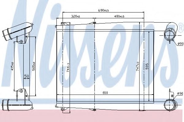Радиатора интеркулера - Nissens 97028