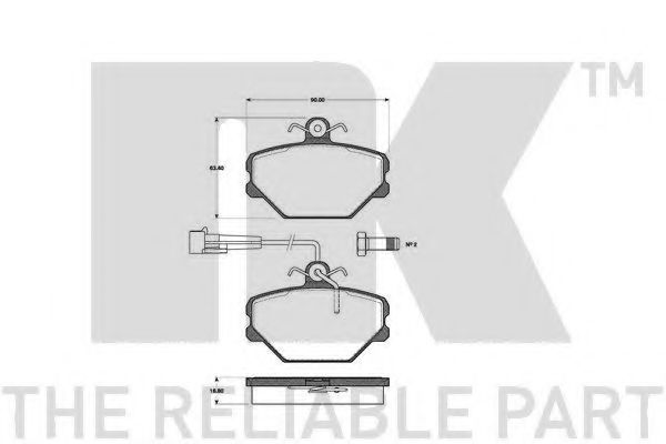 Колодки тормозные дисковые - NK 222325