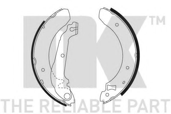 Колодки тормозные барабанные,задние (228,6x57mm) / ford Siera 1,6-2,3 82~93 - NK 2725376