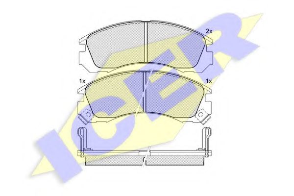 Колодки тормозные дисковые | перед | - Icer 140979