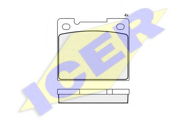 Колодки тормозные дисковые | перед | - Icer 180770
