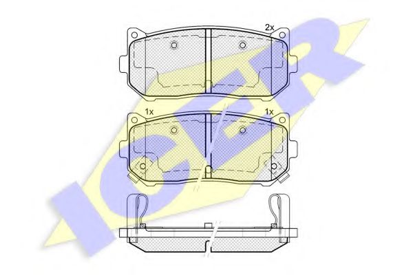 Колодки тормозные дисковые | зад | - Icer 181669