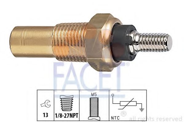 Датчик температуры охлаждающей жидкости - Facet 7.3124