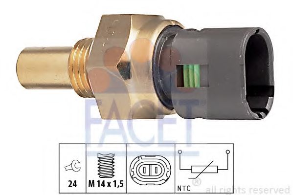 Датчик температуры охлаждающей жидкости - Facet 7.3193