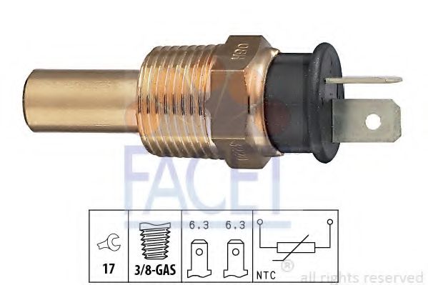 Датчик температуры охлаждающей жидкости - Facet 7.3228