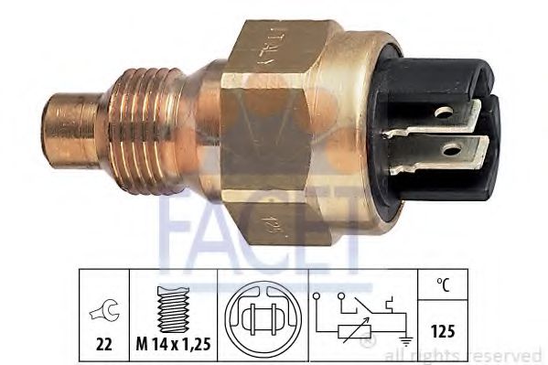 Датчик температуры охлаждающей жидкости - Facet 7.3510
