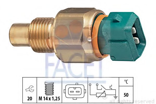 Датчик температуры охлаждающей жидкости - Facet 7.3542