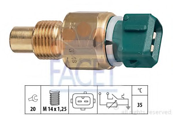 Датчик температуры охлаждающей жидкости - Facet 7.3548