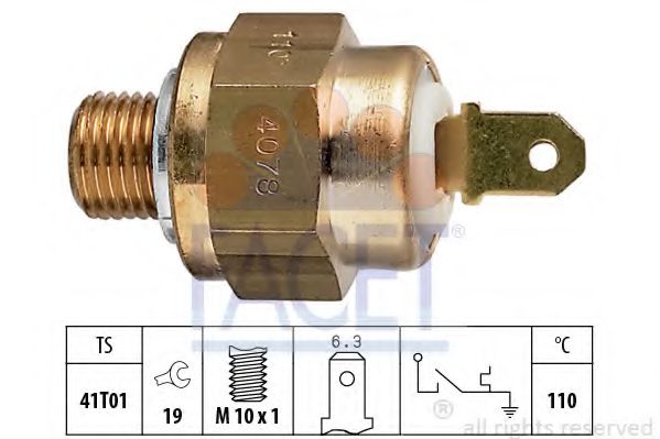 Термовыключатель сигнальной лампы охлаждающей жидкости - Facet 7.4078