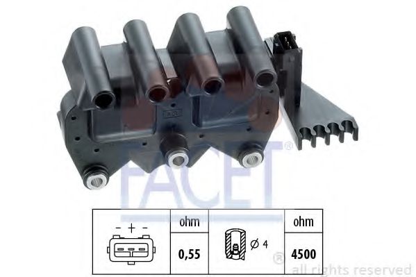Катушка зажигания - Facet 9.6245